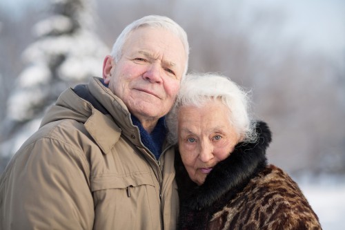 Old Couple Outside